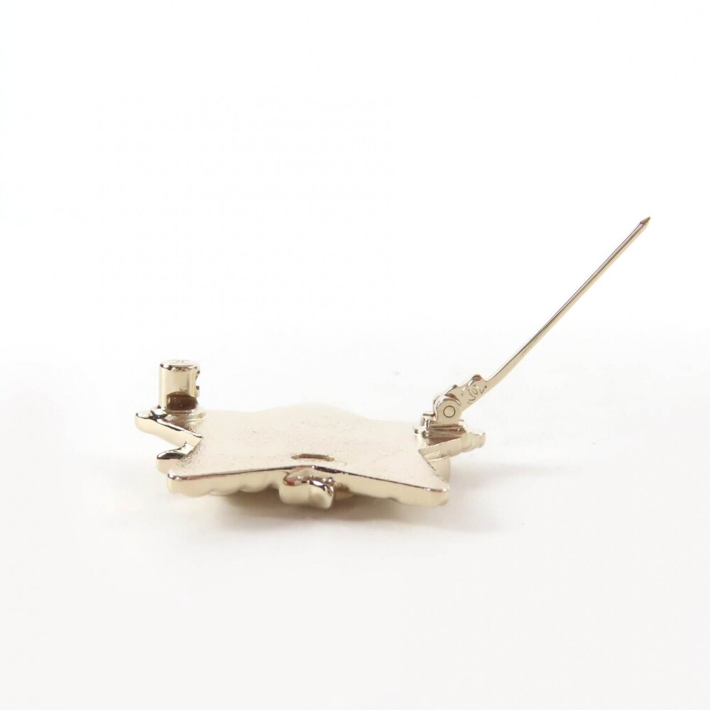 CHANEL Authentic Gold Logo Brooch - Picture 5 of 7